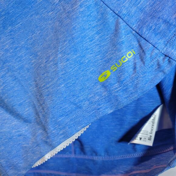 Sugoi Cycling Shirt RPM Jersey Womens Sz Large Blue Short Sleeve Semi-Fitted - Picture 5 of 13
